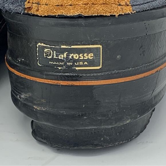 LaCrosse Rubber Leather Lace Up Winter Duck Boots Womens SZ 9 Sheepskin Liner - Picture 8 of 15